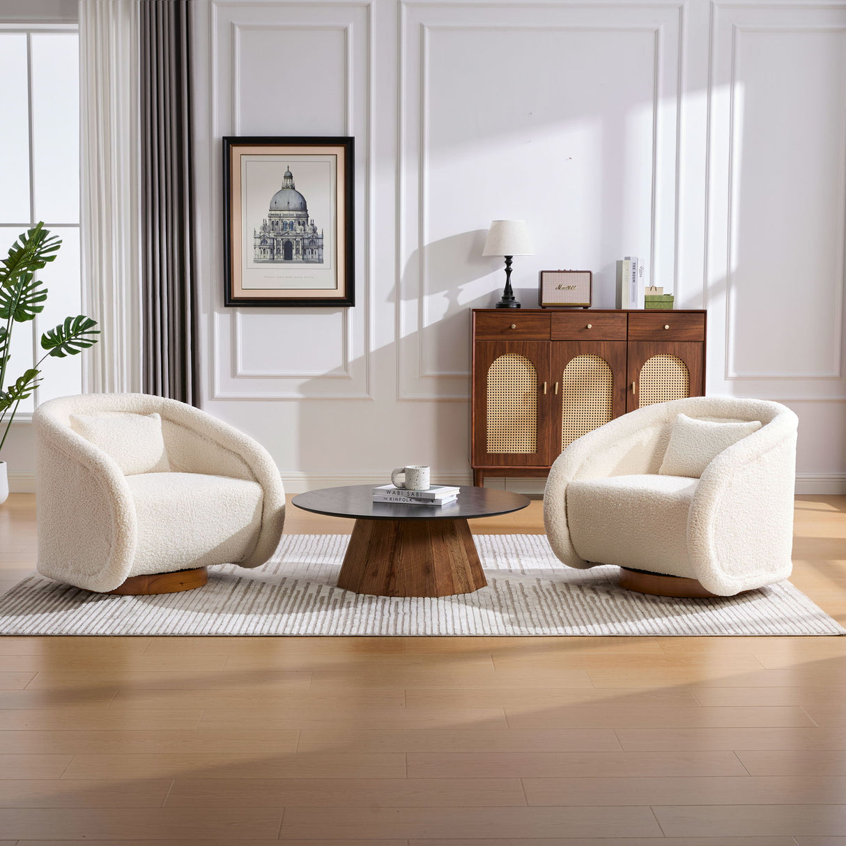 Swivel Accent Chair With 360 Degree Rotating