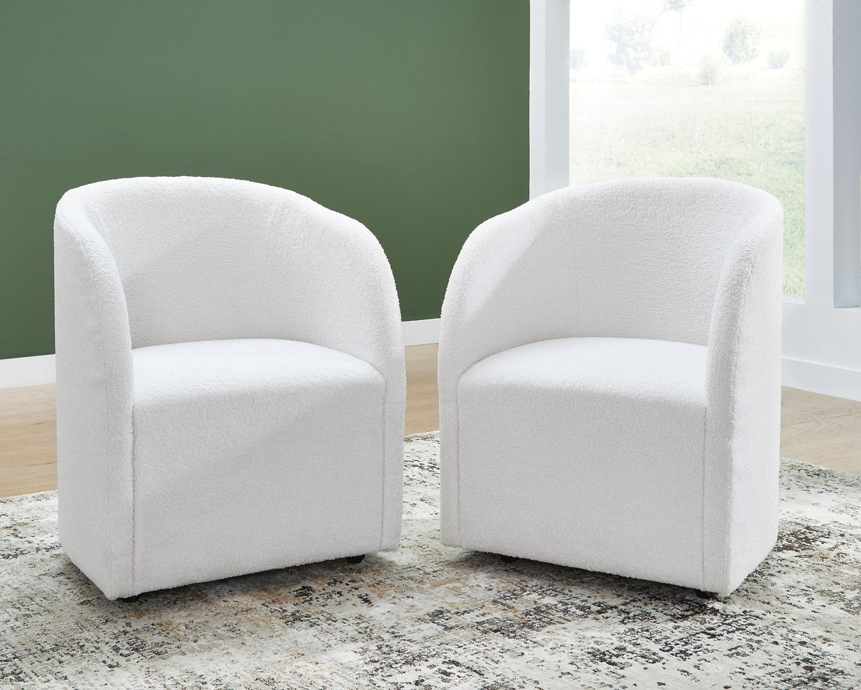 Rowanbeck - Dining Upholstered Arm Chair (Set of 2) - Ivory