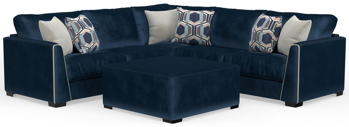 Jetson - Sectional With Comfort Coil Seat Cushions, Included Accent Pillows & Cocktail Ottoman