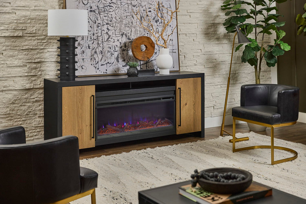 77" Fireplace Console w/ 42" Insert