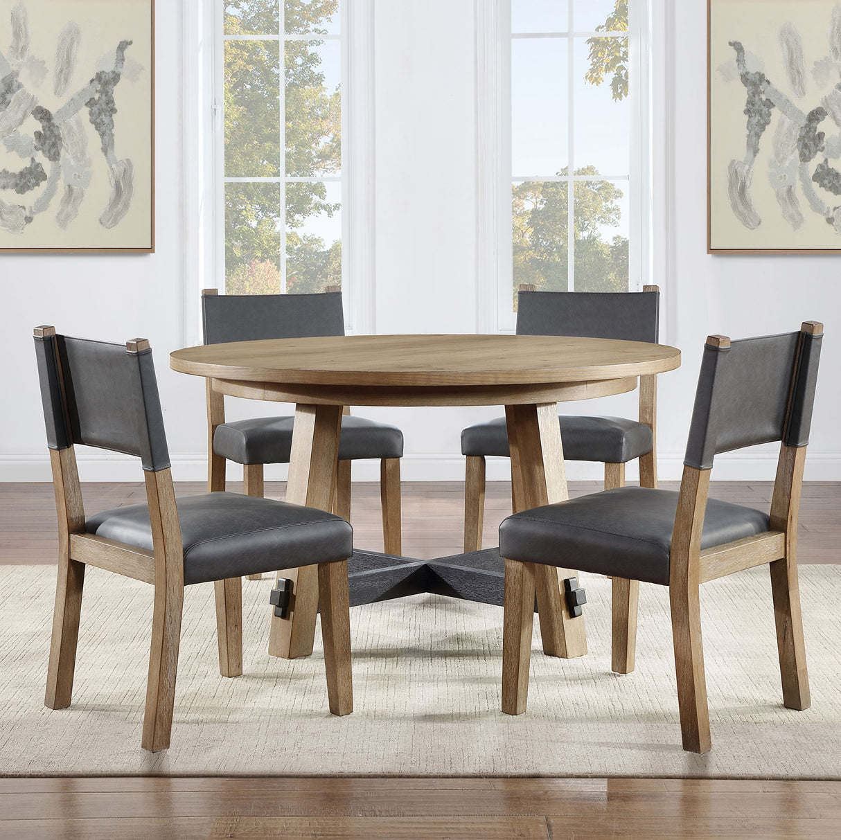Aubrey - 5 Piece Round Dining Set