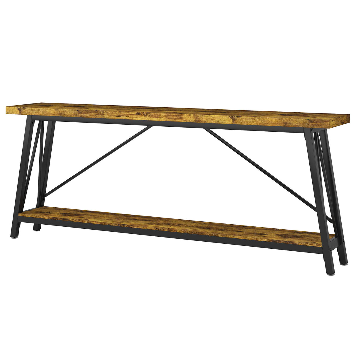 Extra Long Sofa Table For Hallway, Entryway & Living Room - Rustic Brown