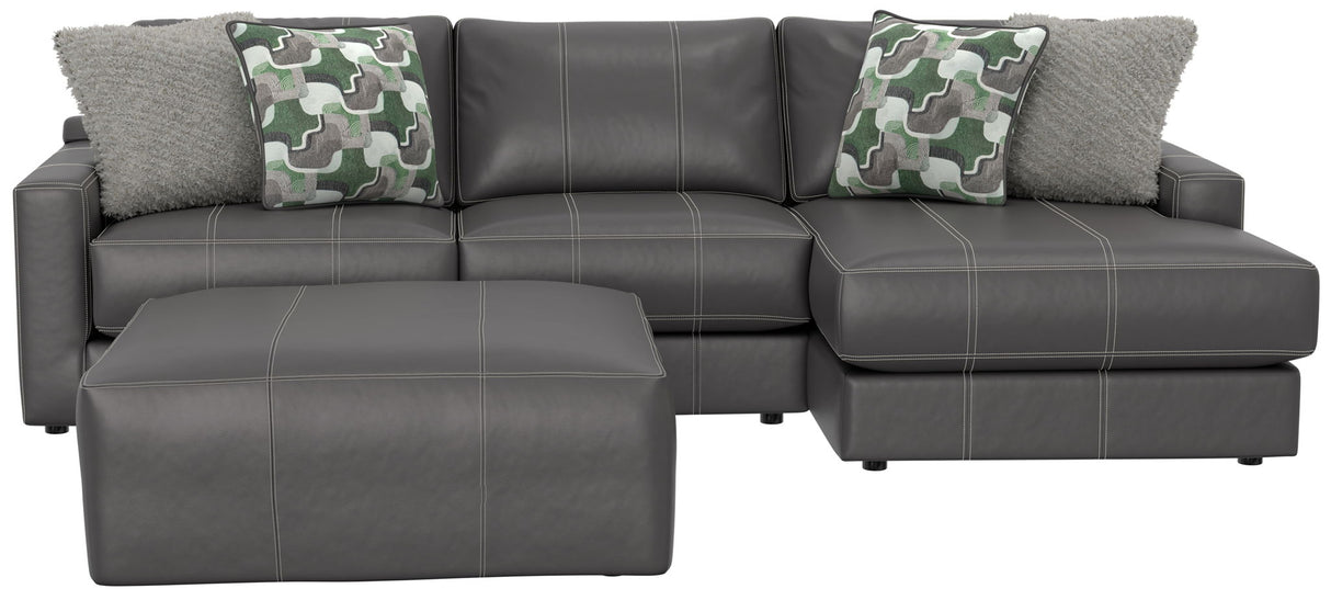 Minori - Italian Leather Sofa / Chaise And Cocktail Ottoman