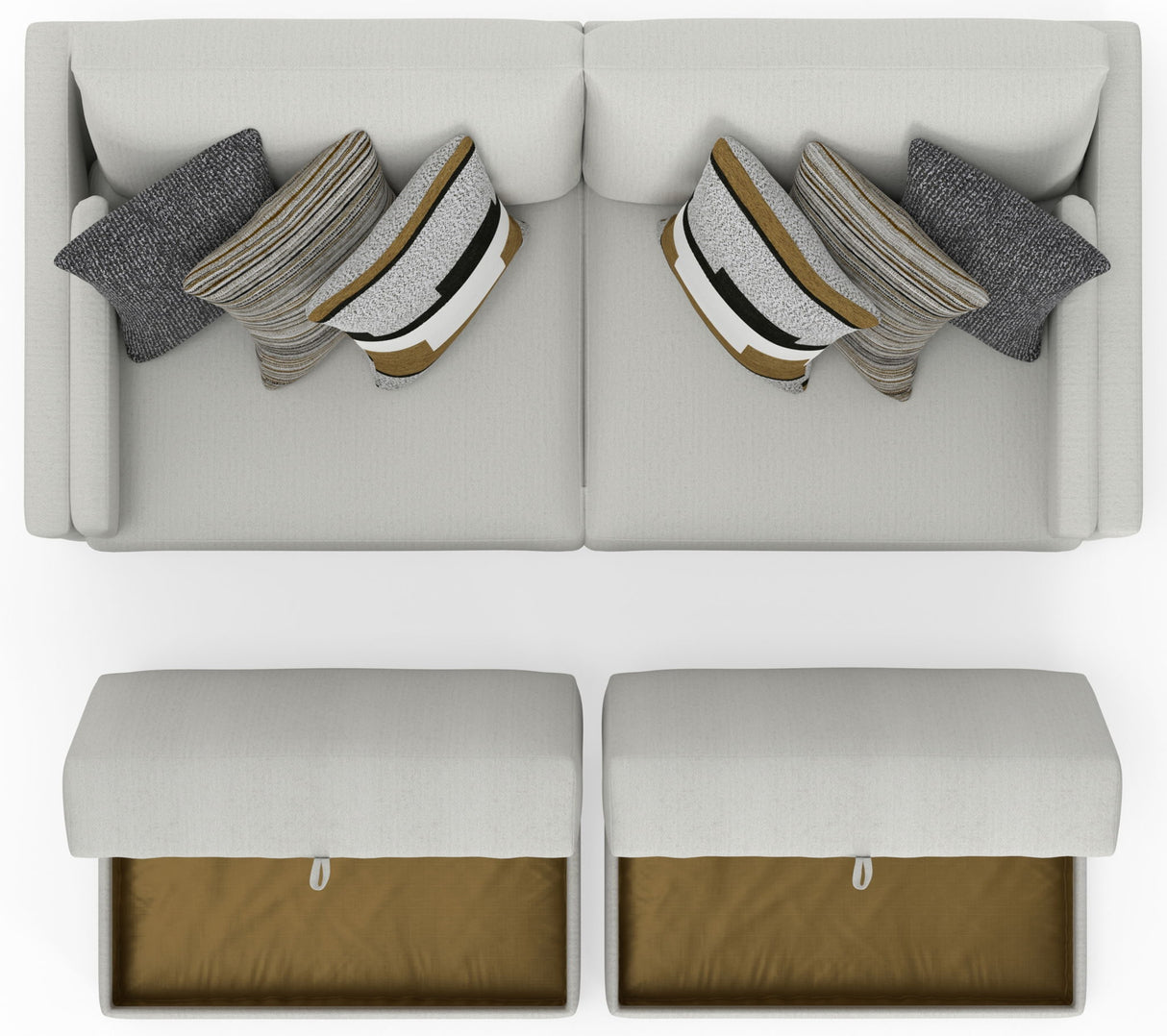 Trevor - Extra Deep Oversized Sofa With Included Storage Cocktail Ottoman