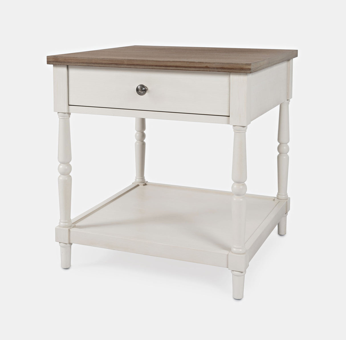 Grafton Farms - End Table - Brushed White