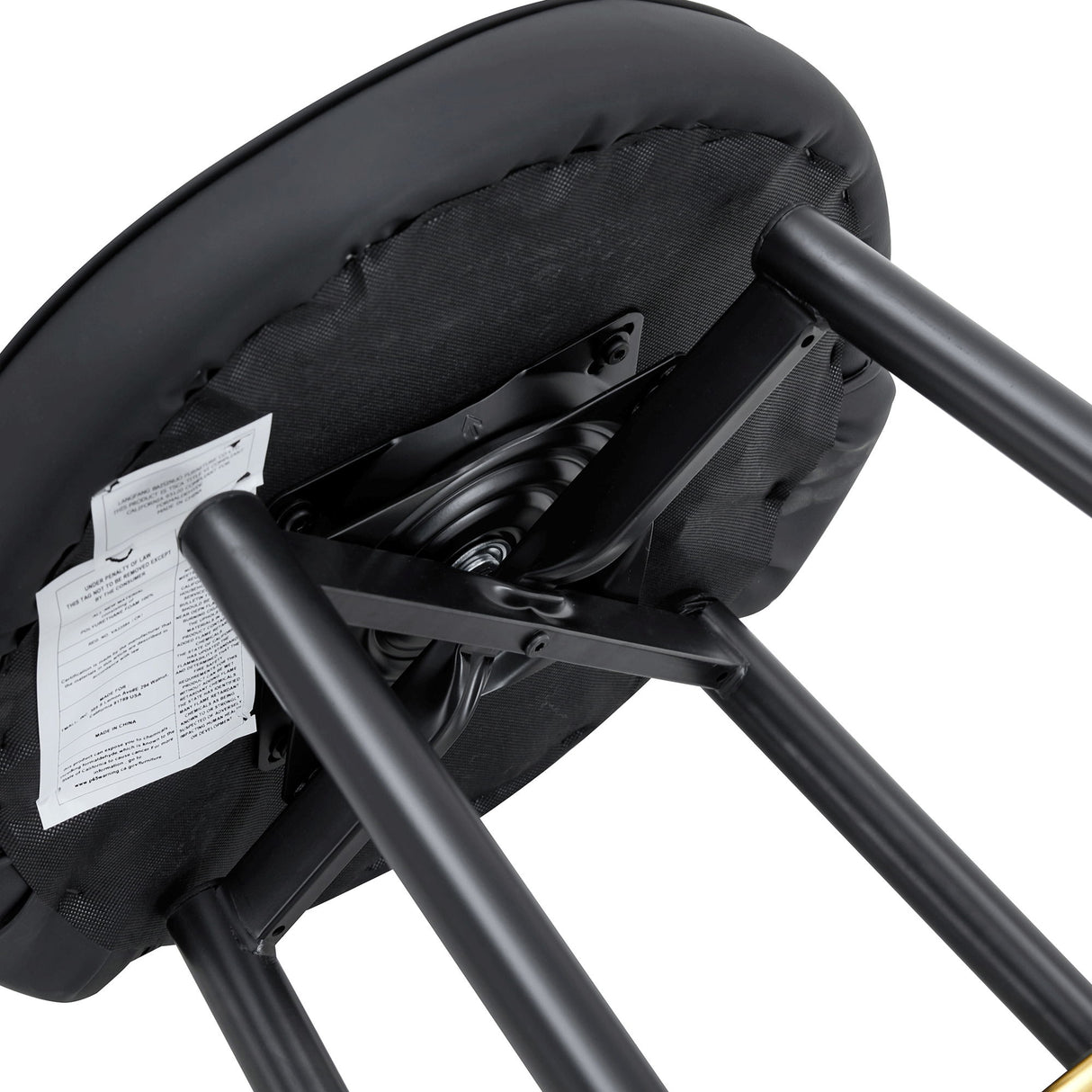 Modern Upholstered 360° Rotatable Bar Chair With Metal Legs For Dining Room (Set of 2)