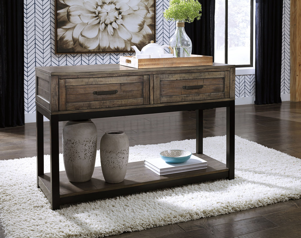Johurst - Sofa Table - Grayish Brown