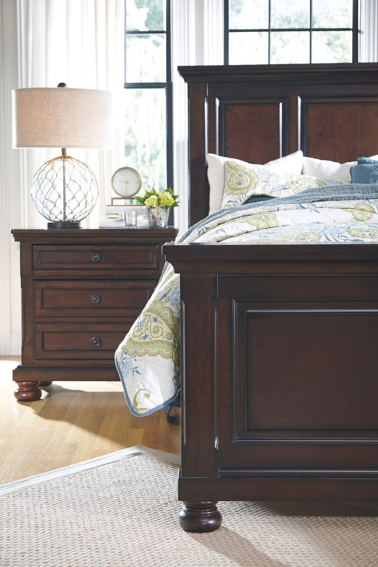 Porter - Two Drawer Night Stand - Dark Brown