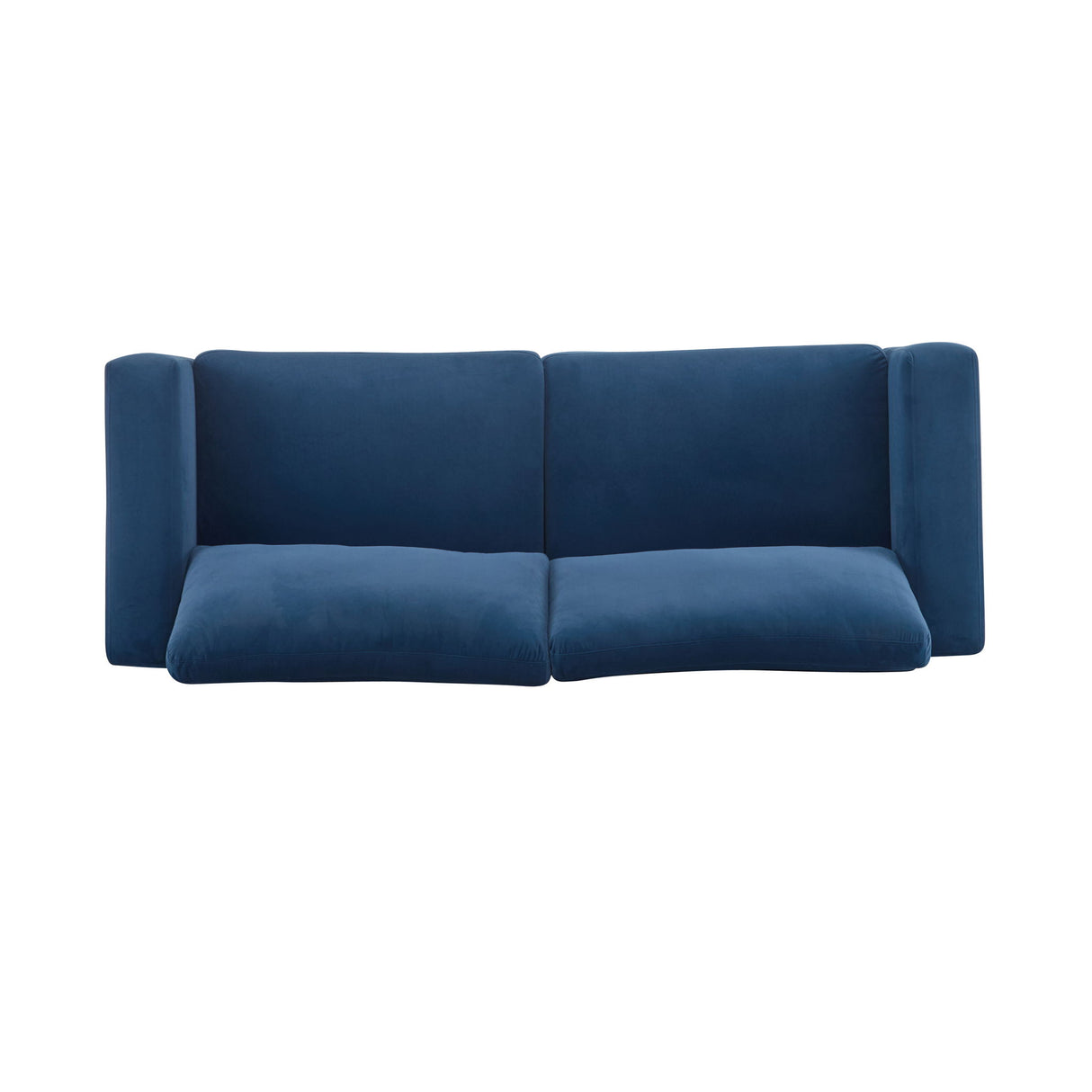 Modern Square Arm Sofa With Soft Fabric Upholstery, Deep Cushions