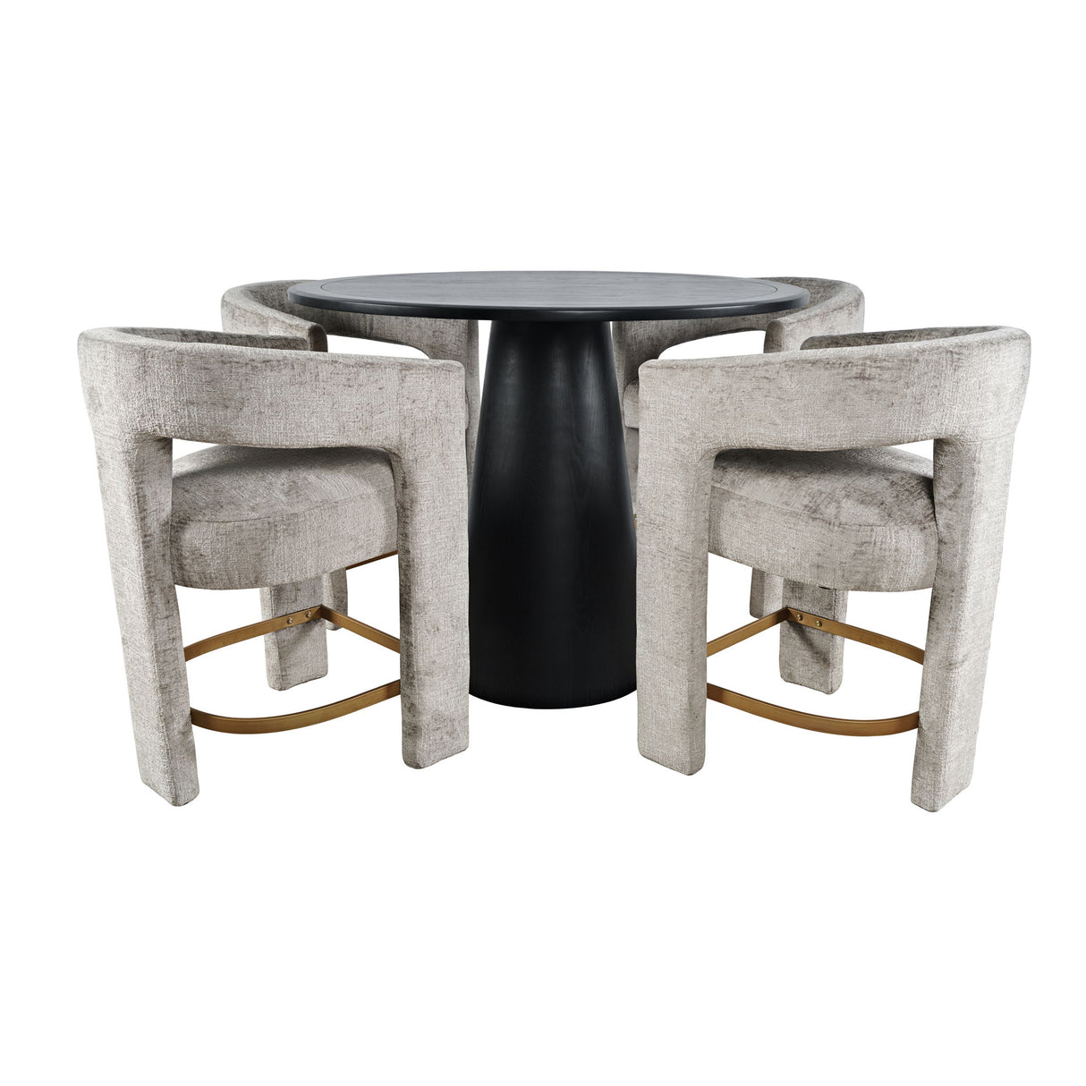 Gwen - 5 Piece Counter Dining Set - Black Table