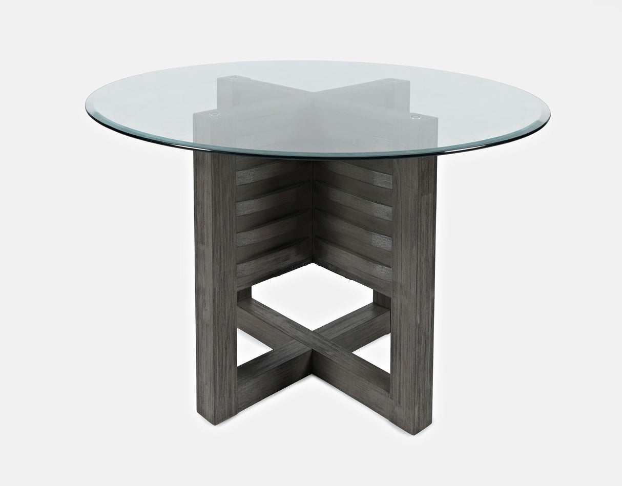 Altamonte - Glass Table - Brushed Gray