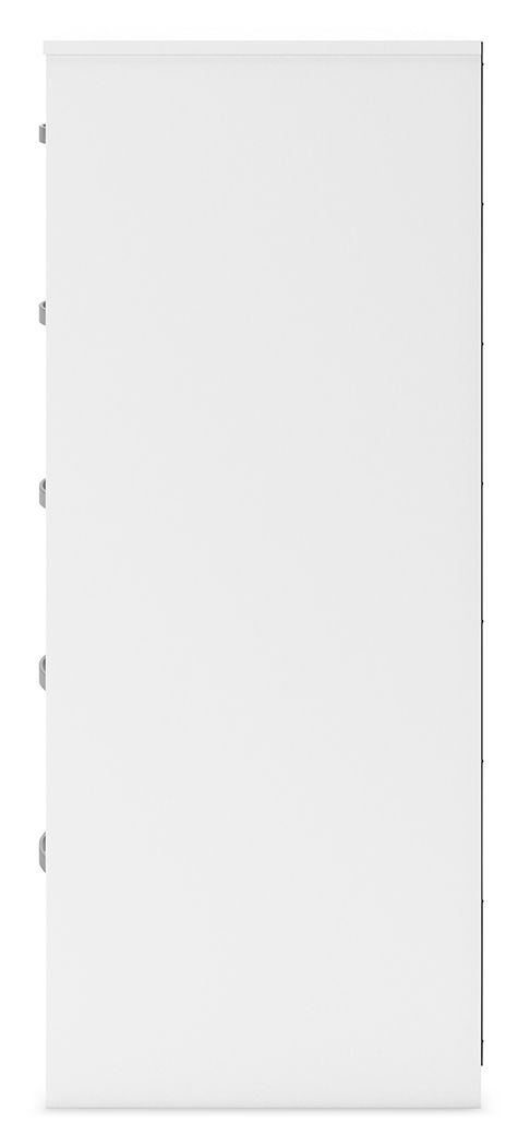 Flannia - Five Drawer Chest - 46" Height - White