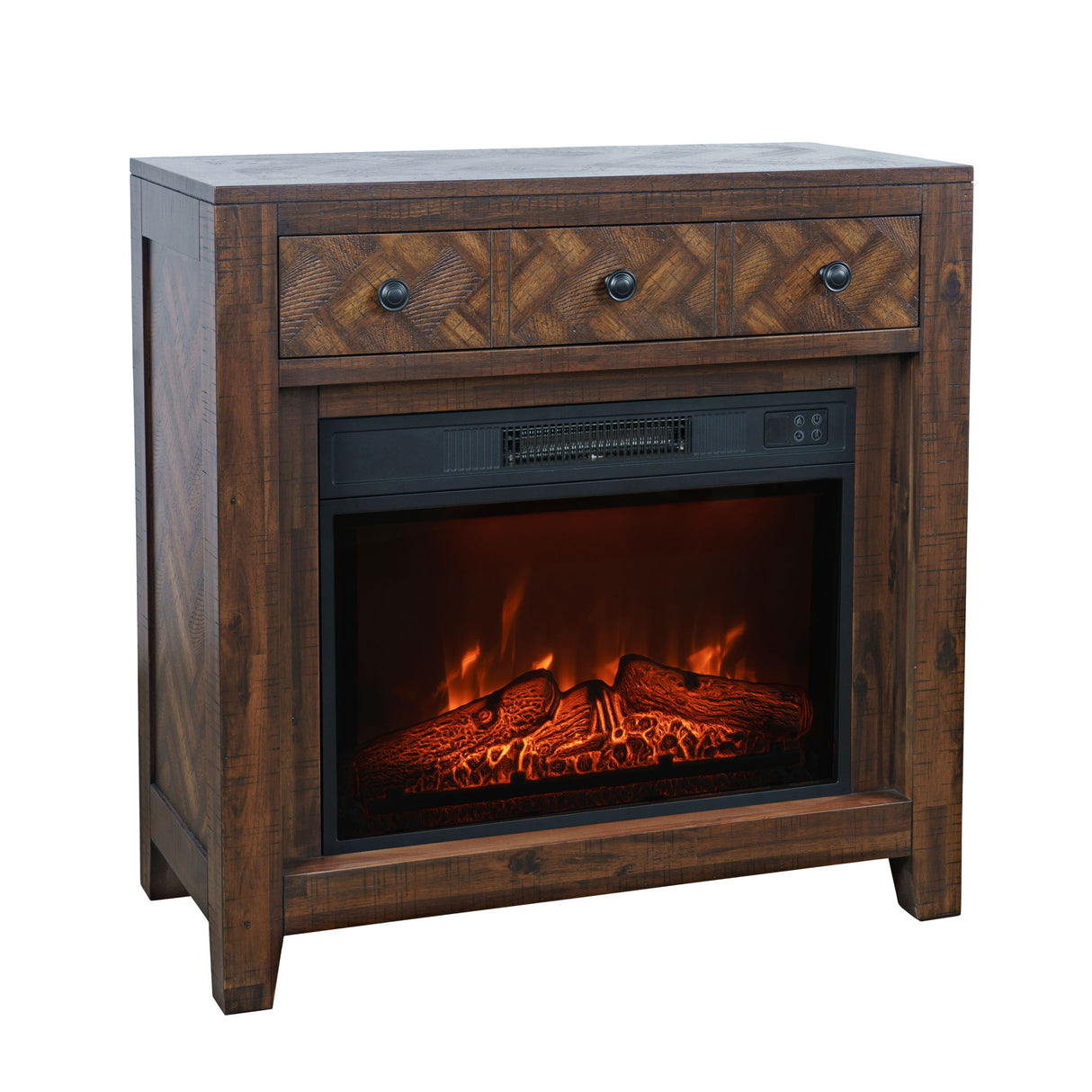 Fairview - Electric Fireplace Media Console - Oak