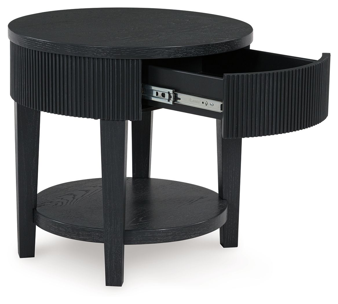 Marstream - Round End Table - Black