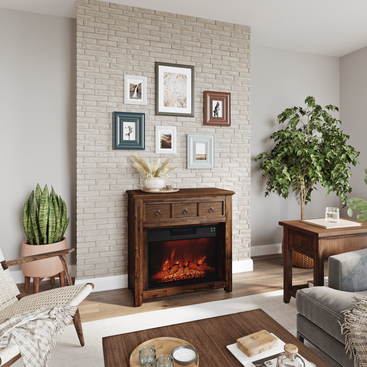 Bakersfield Electric Fireplace Media Console