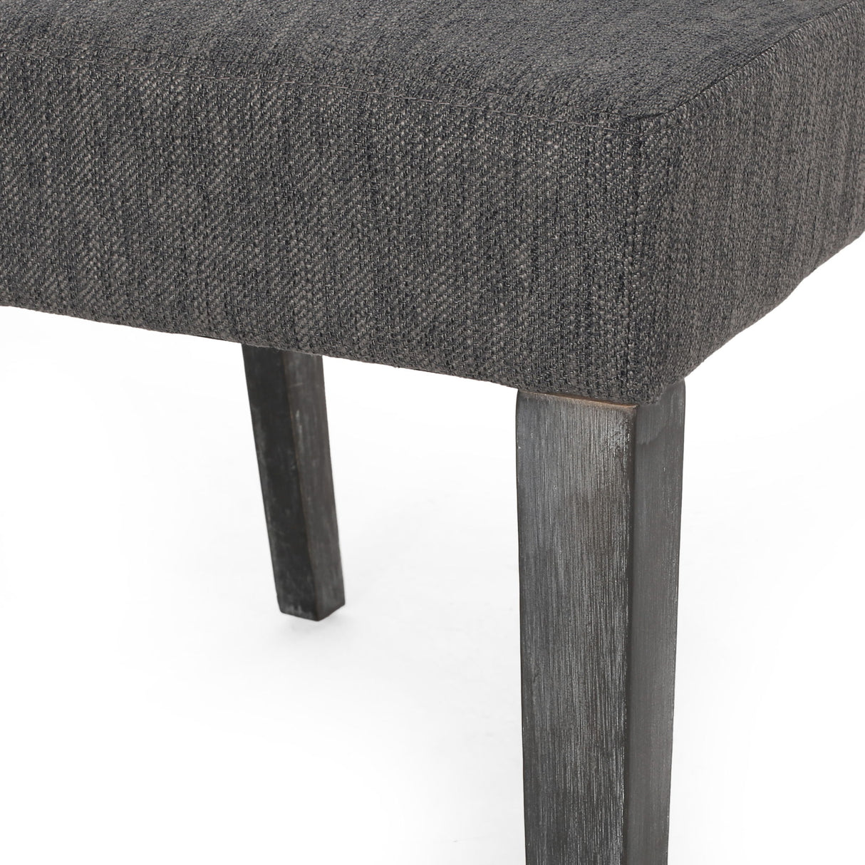 Contemporary Dining Chair With Upholstered Seating And Tapered Legs