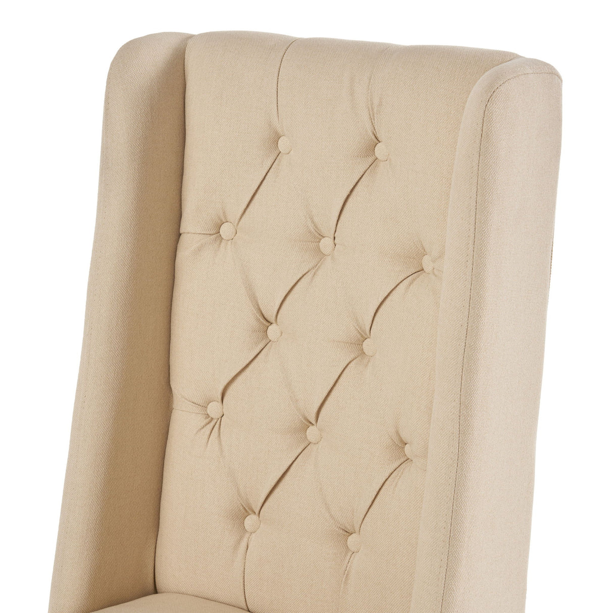 Sophisticated Tufted Dining Chair With High Back Design