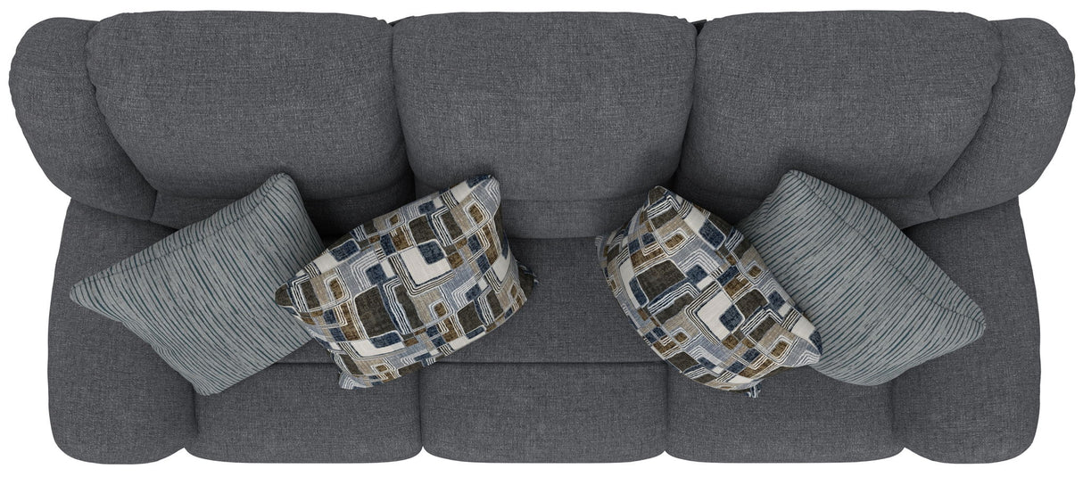 Trifecta - Sofa With 3 Recliners and Drop Down Table