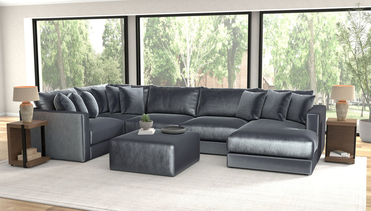 Remington - Modular Sofa And Cocktail Ottoman - Slate
