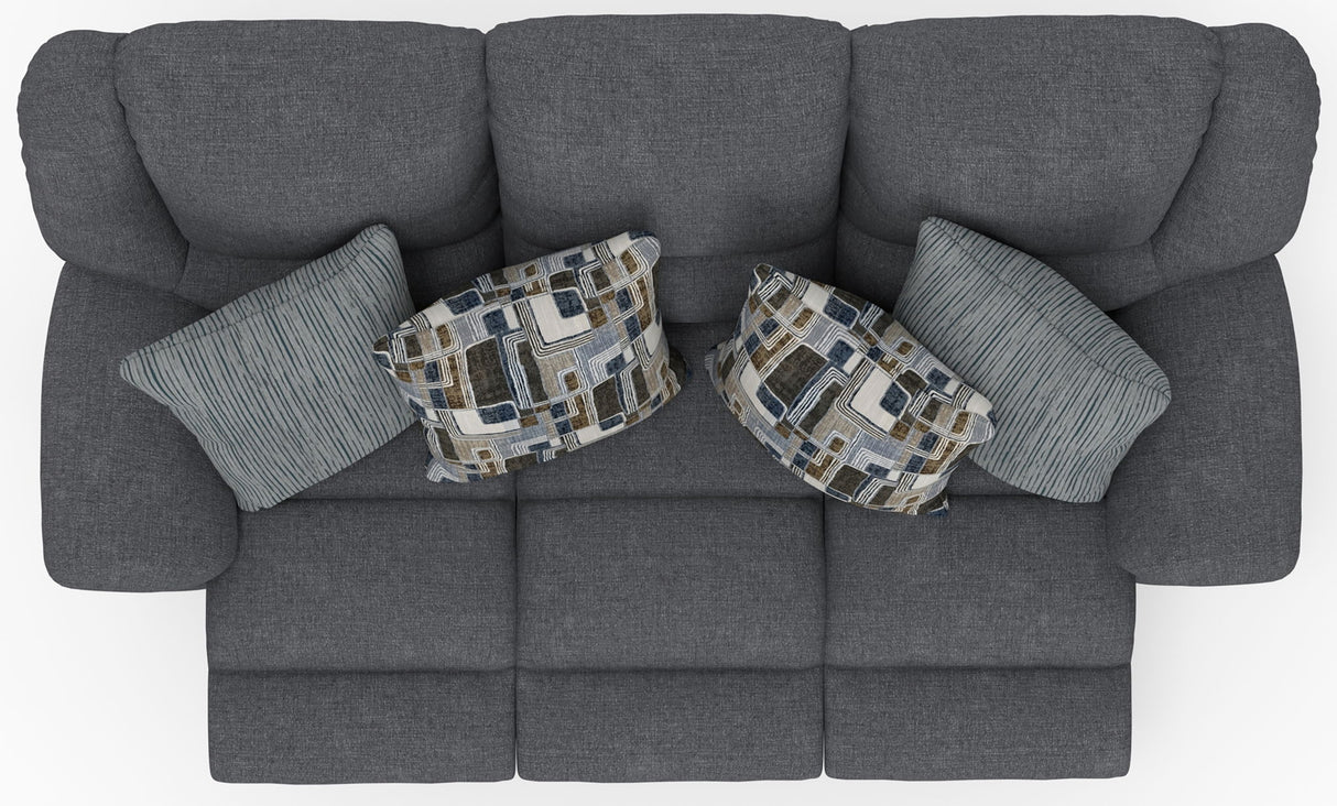 Trifecta - Sofa With 3 Recliners and Drop Down Table