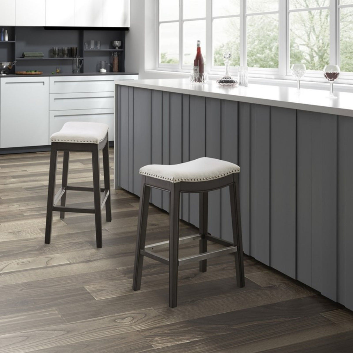 Saddle Counter Stool With High Density Foam