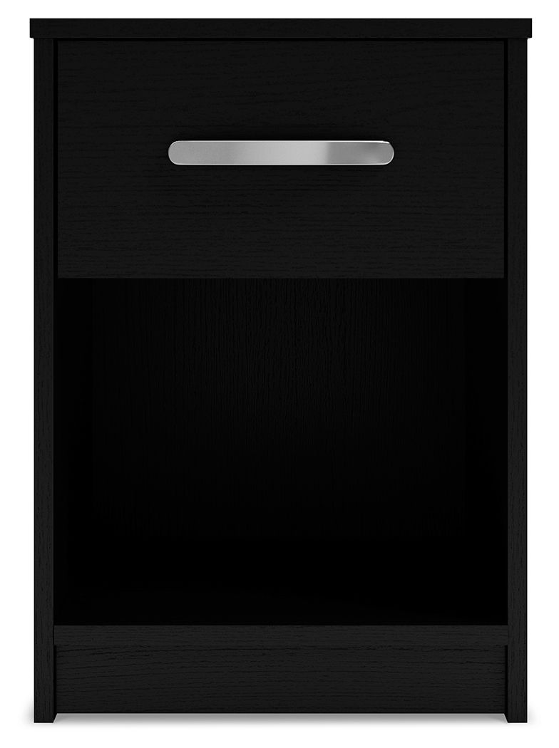 Finch - One Drawer Night Stand - 23" Height - Black