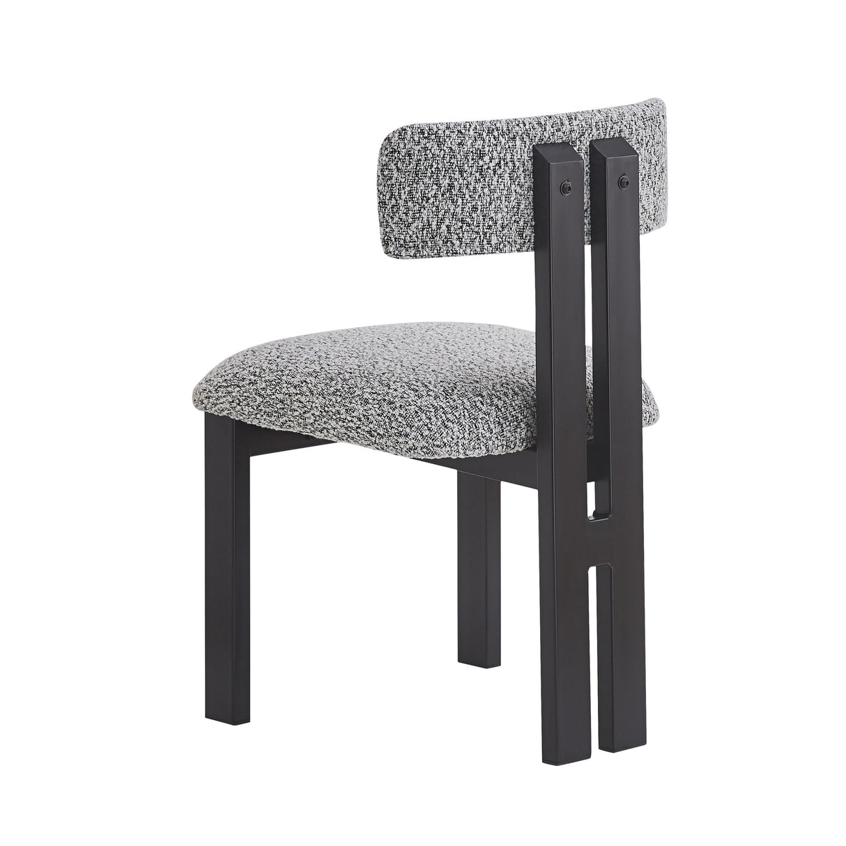 Modern Upholstered Armless Dining Chairs With Metal Legs
