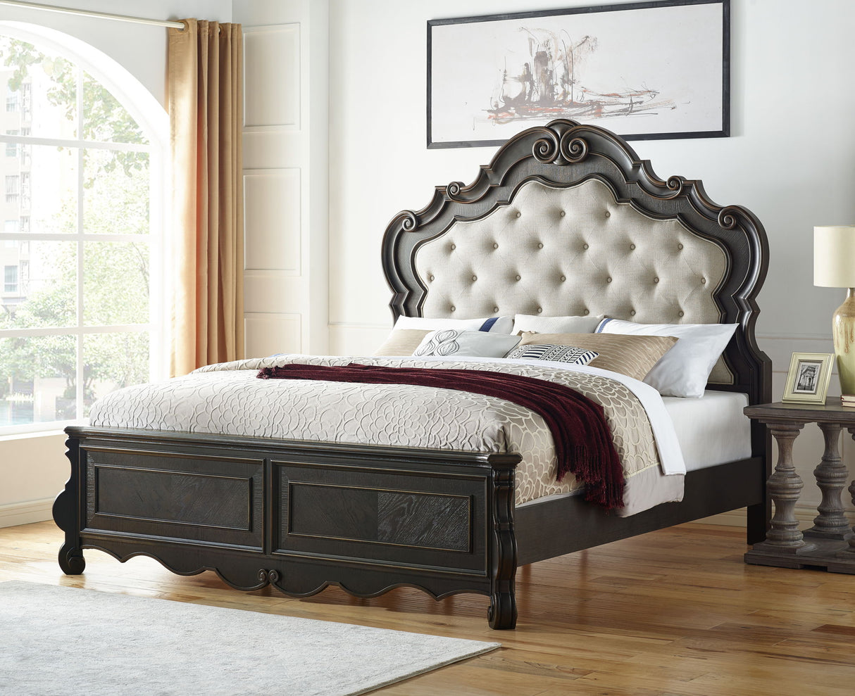 Rhapsody - 5 Piece Queen Bedroom Set - Dark Brown