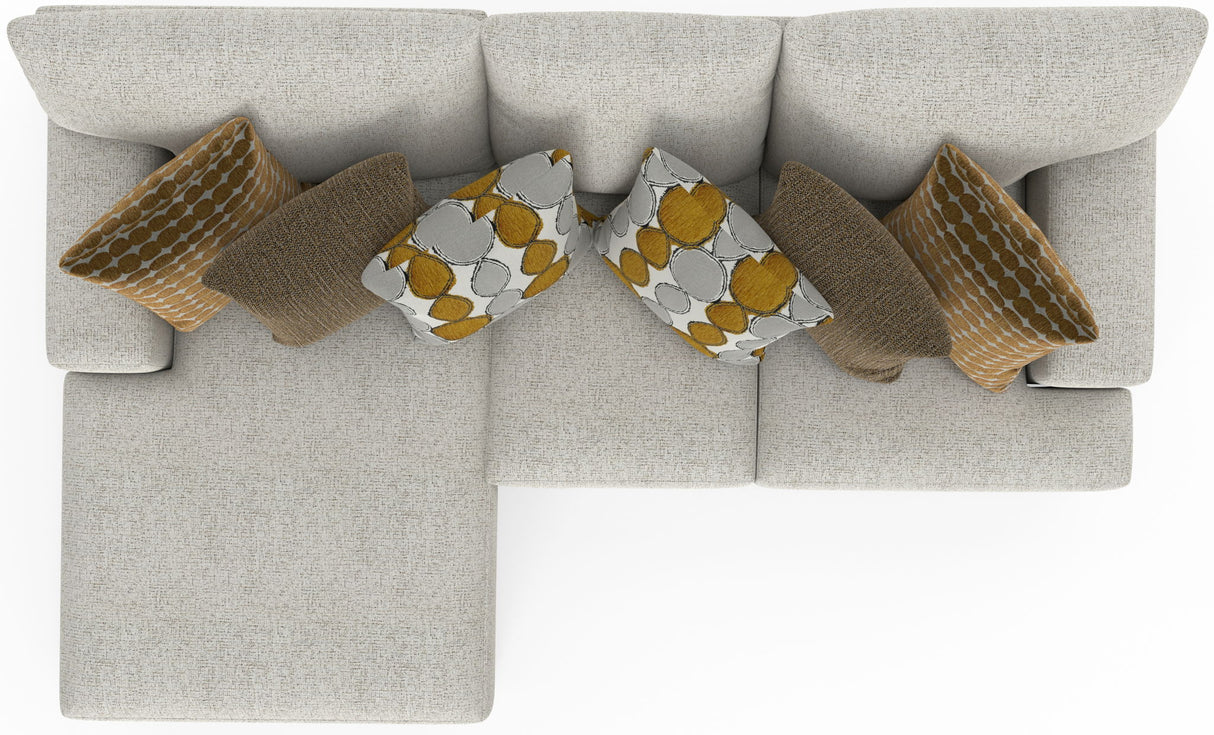 Tori - Sectional With Comfort Coil Seating And Accent Pillows Included