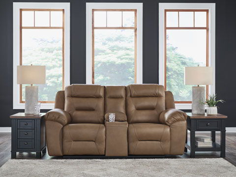 Heritage DBL Rec Loveseat w/Console Leather