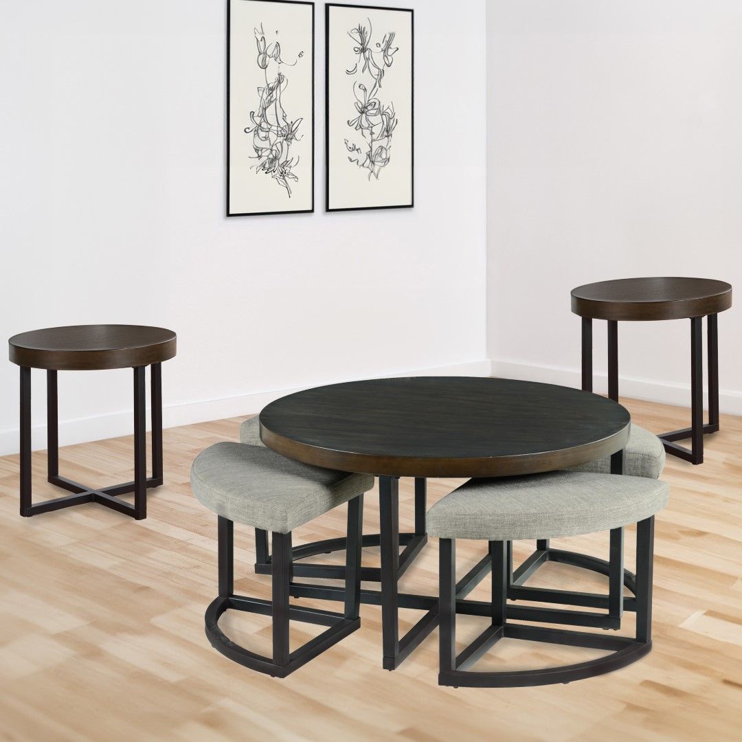 Yukon - 3 Piece Table Set - Brown