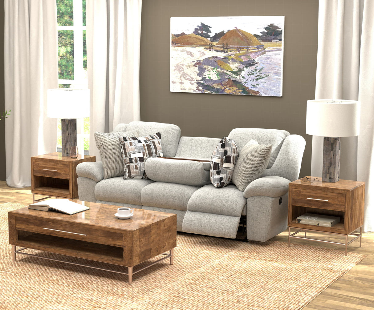 Trifecta - Sofa With 3 Recliners and Drop Down Table