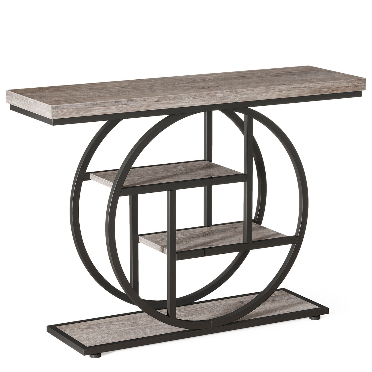Console Table With 4 Tier Design For Living Hallway