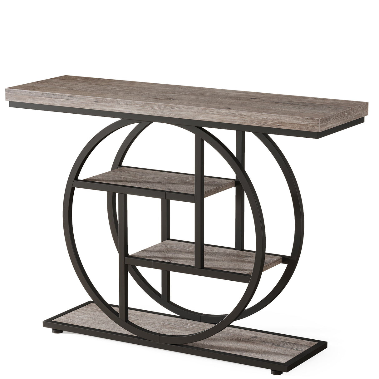 Console Table With 4 Tier Design For Living Hallway