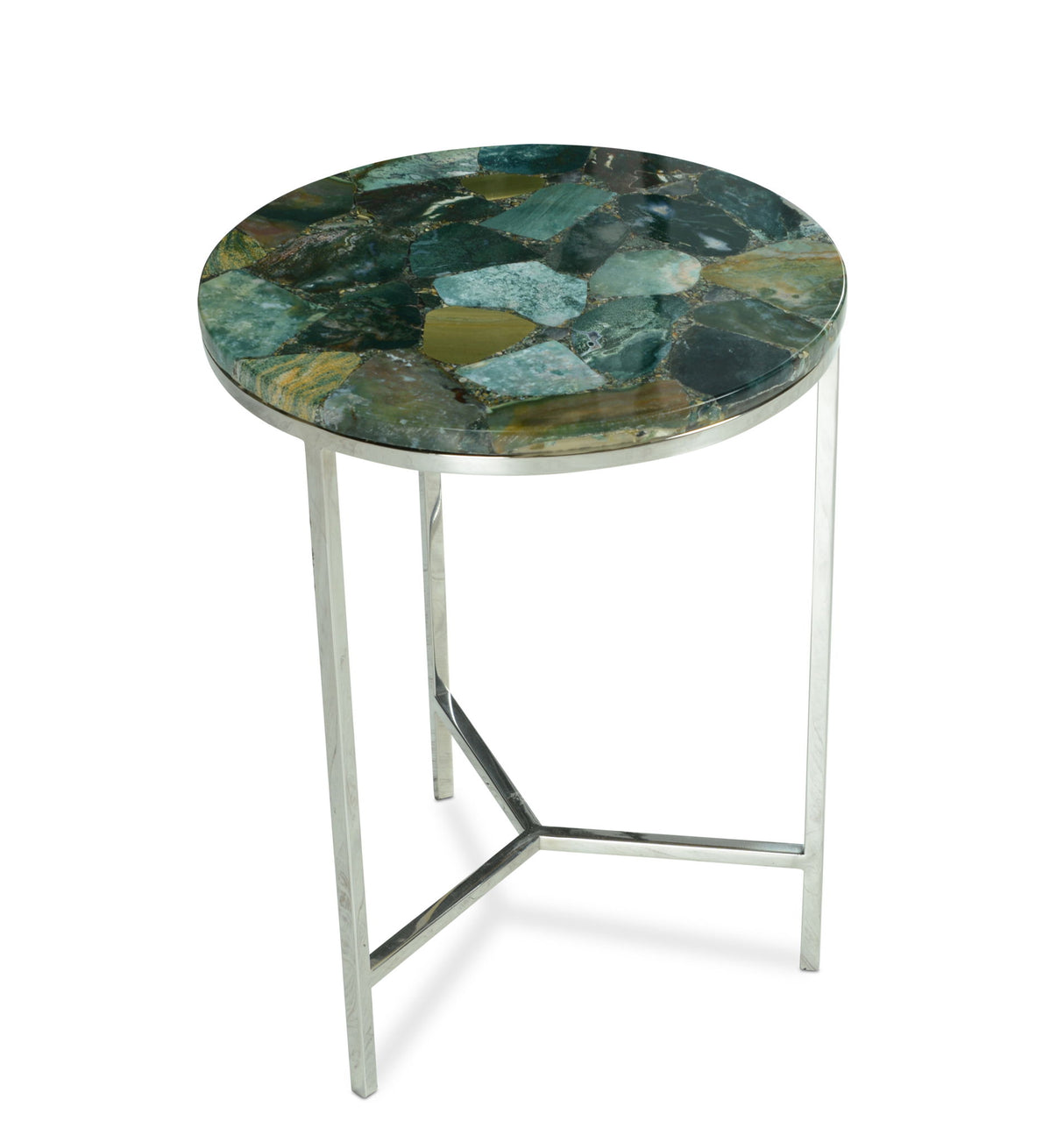 Foster - Jaspe Top Chairside Table - Green