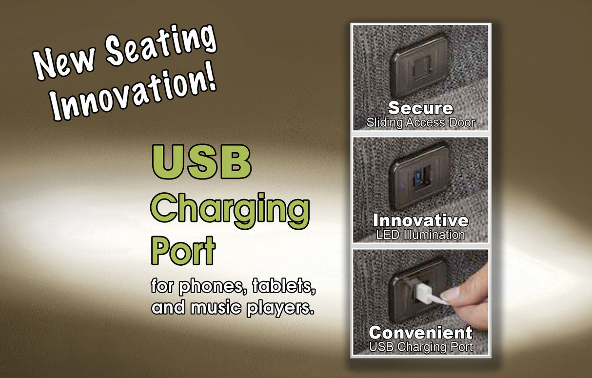 Cozy - 2 Piece Double Wide Chaise With USB Charging Ports