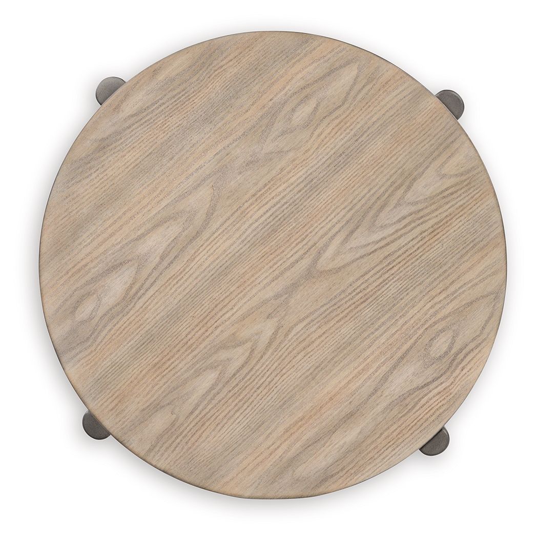 Dyonton - Round End Table - Light Grayish Brown