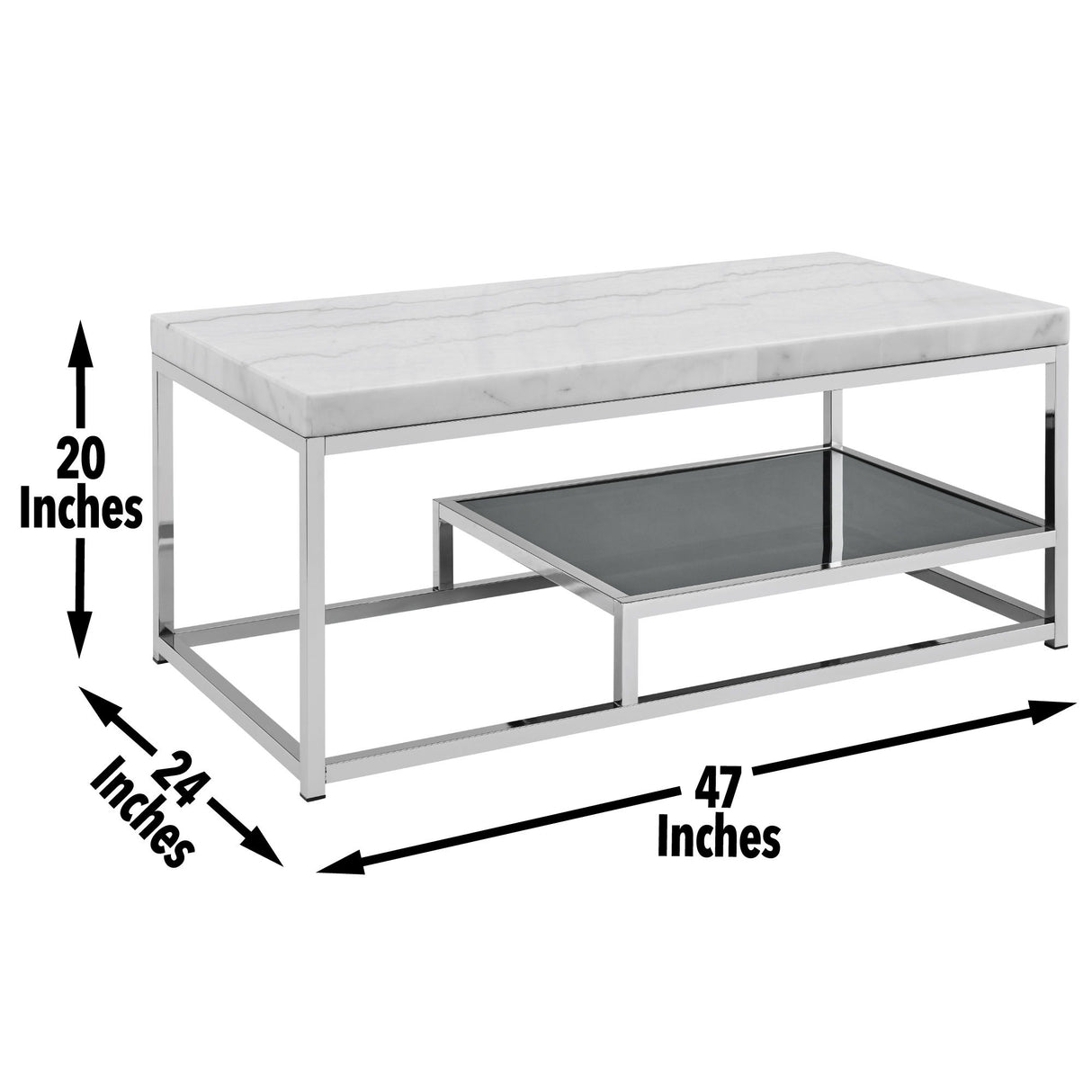 Aston - White Marble Top Table