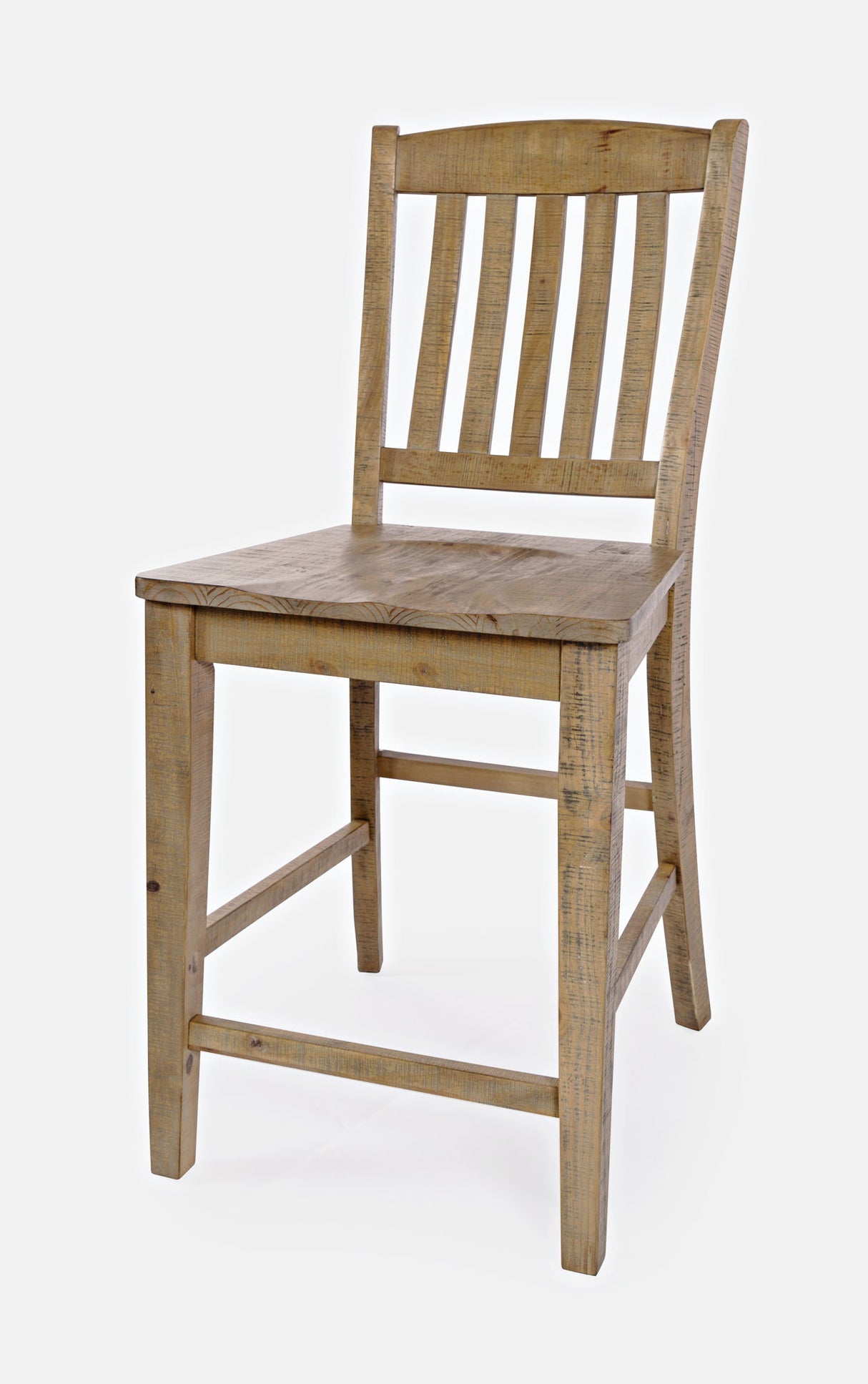 Carlyle Crossing - Slatback Stool (Set of 2) - Distressed Medium Brown