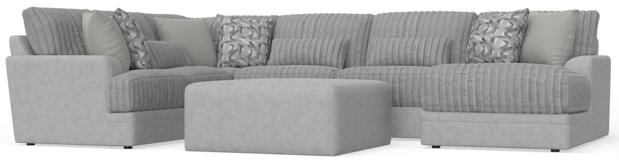 Titan - Sectional With Comfort Coil Seating, Cocktail Ottoman And Accent Pillows Included