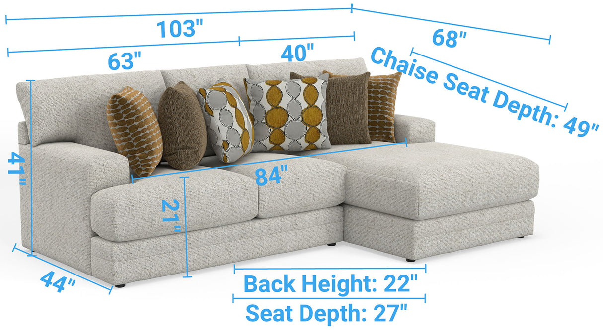 Tori - Sectional With Comfort Coil Seating And Accent Pillows Included