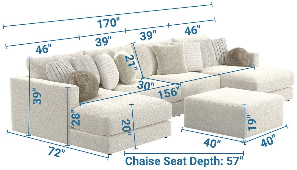 Ritzy - Modular Sofa And Included Cocktail Ottoman