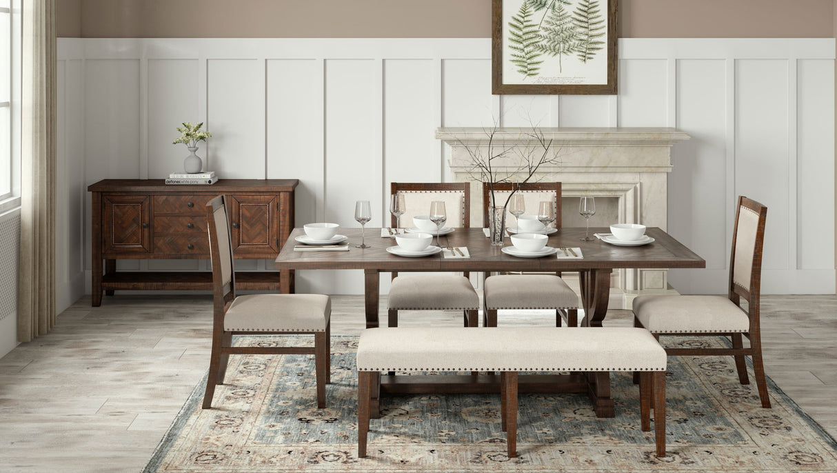 Fairview - 6 Piece Dining Set - Oak / Beige