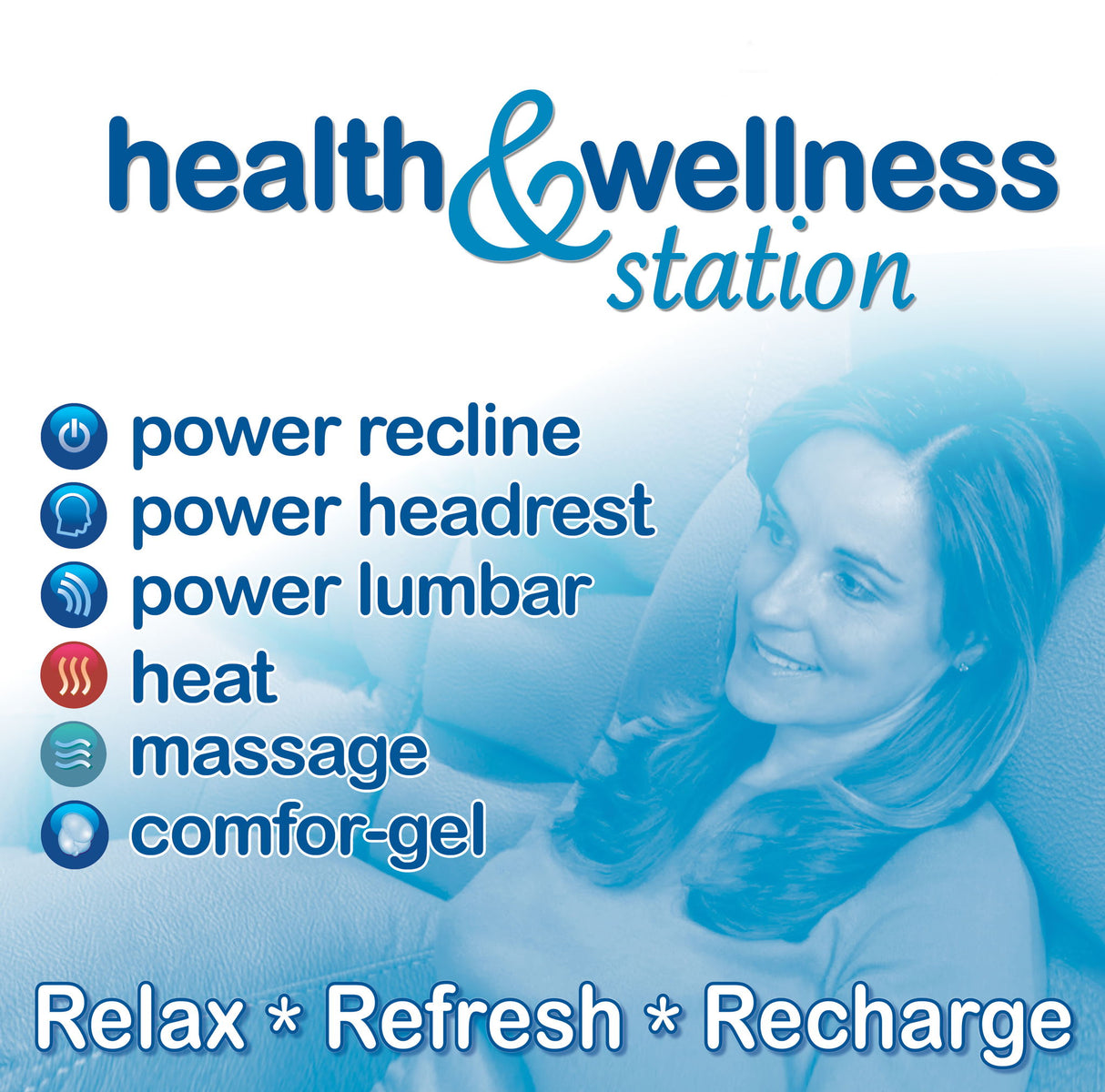 Flynn - Power Lay Flat Recliner With Power Adjustable Headrest & Lumbar And Dual Heat & Massage - Fig