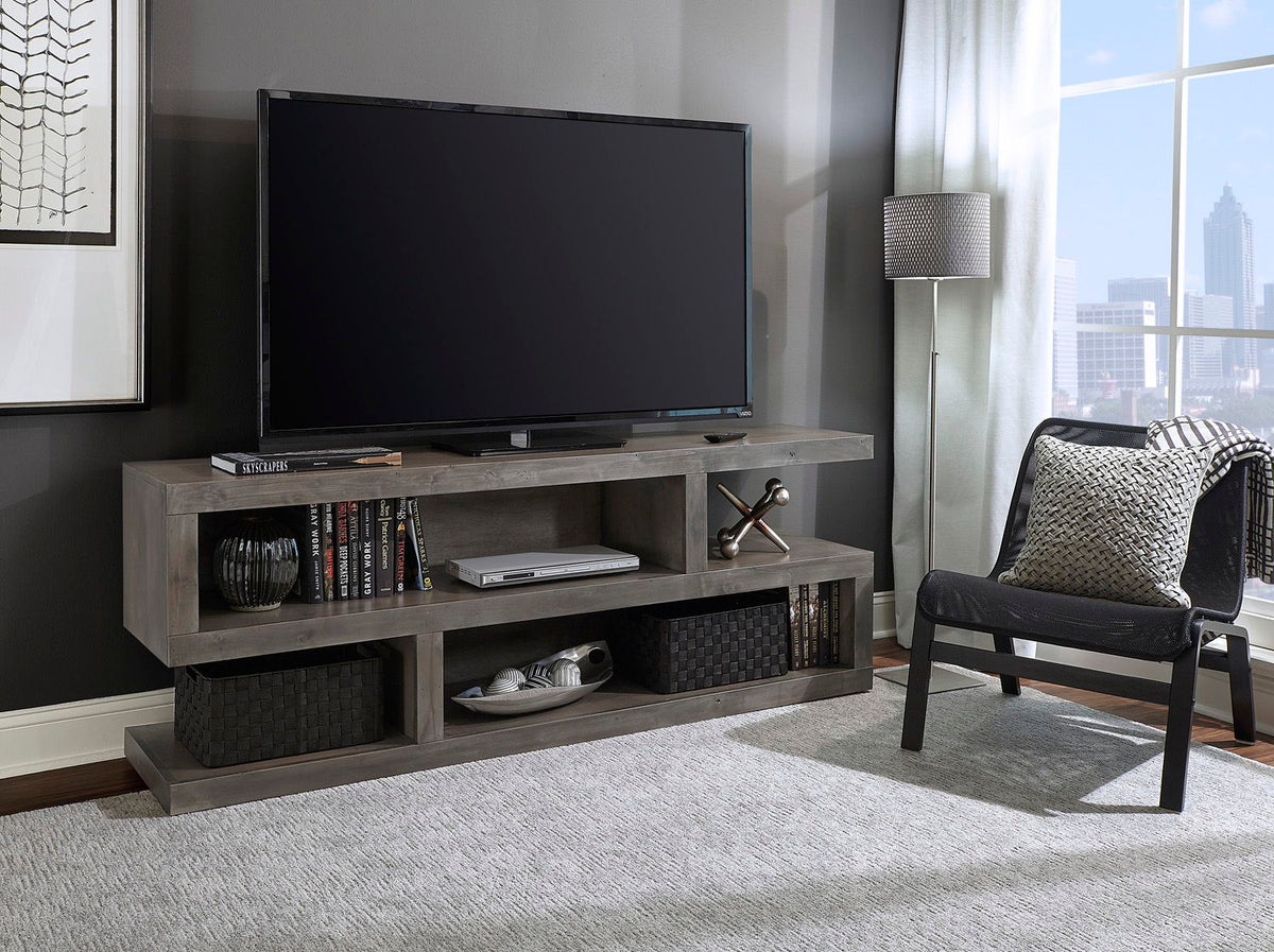Contemporary Alder - 74" Open S Console