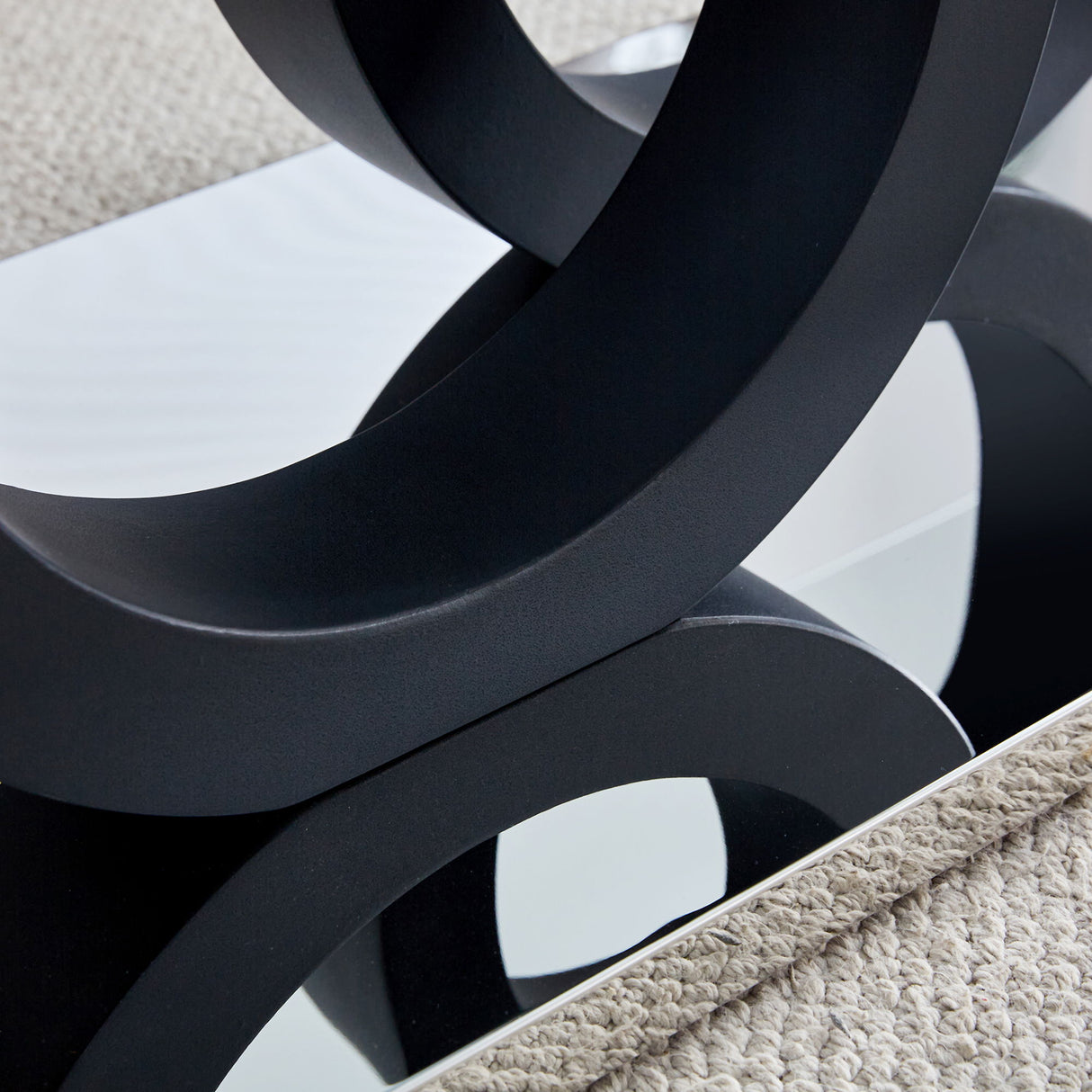 Contemporary Style Glass Top Coffee Table