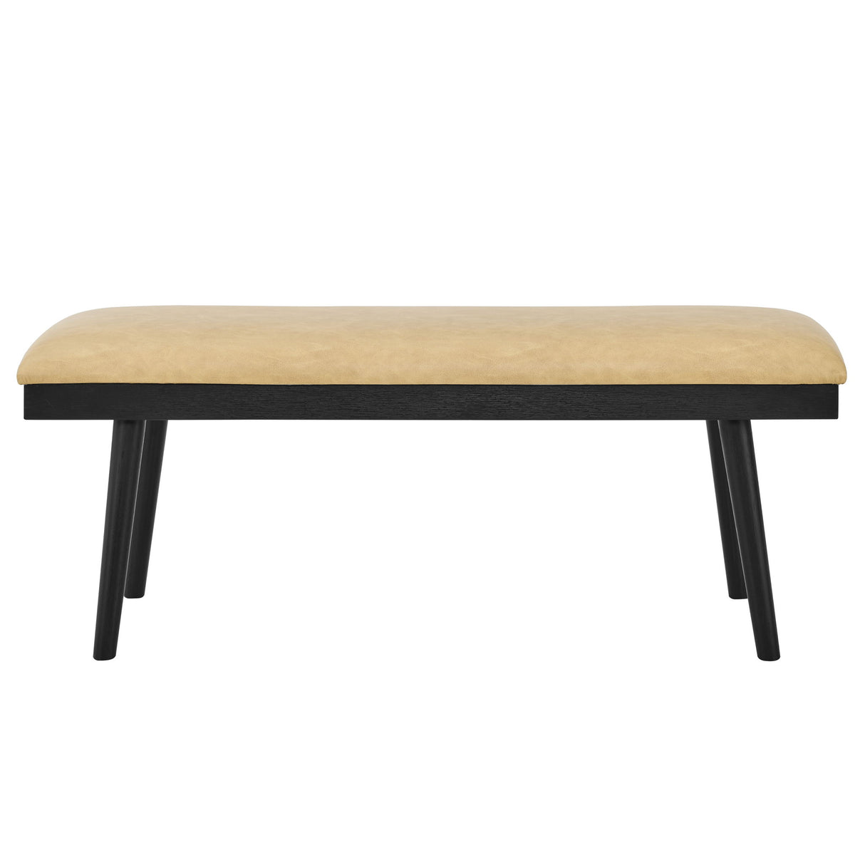 Vida - PU Dining Bench - Sand / Black