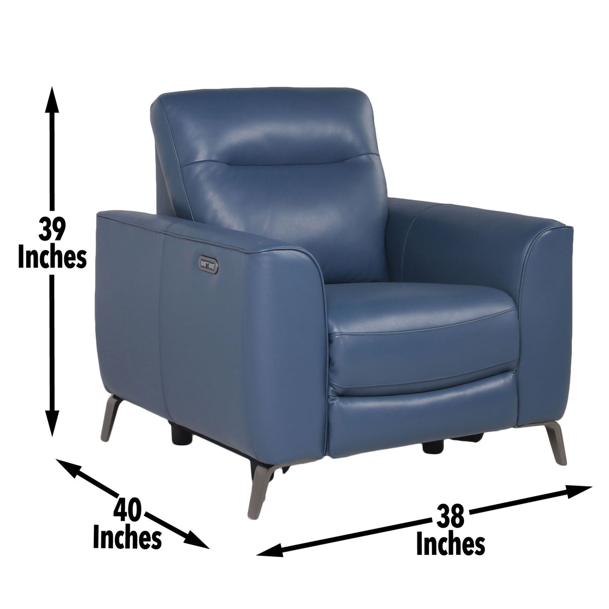 Sansa - Dual Power Reclining Chair - Ocean
