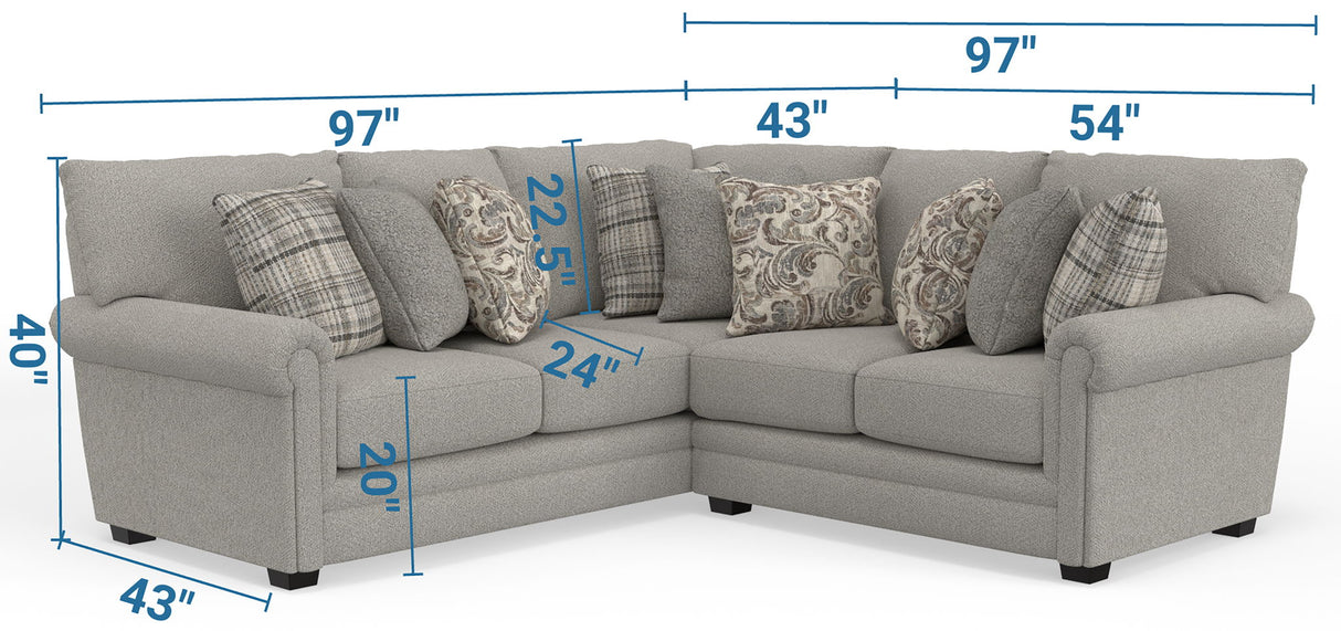 Livingston - Sectional With Comfort Coil Seating And Accent Pillows Included