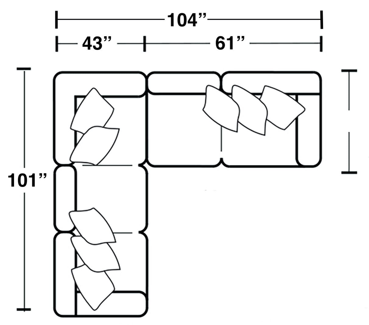 Denali - Italian Leather Match Sectional